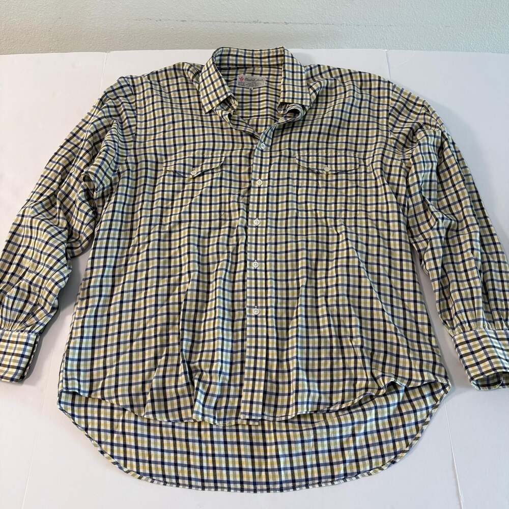 Turnbull & Asser Neiman Marcus Exclusive Plaid Long Sleeve Shirt Size XL